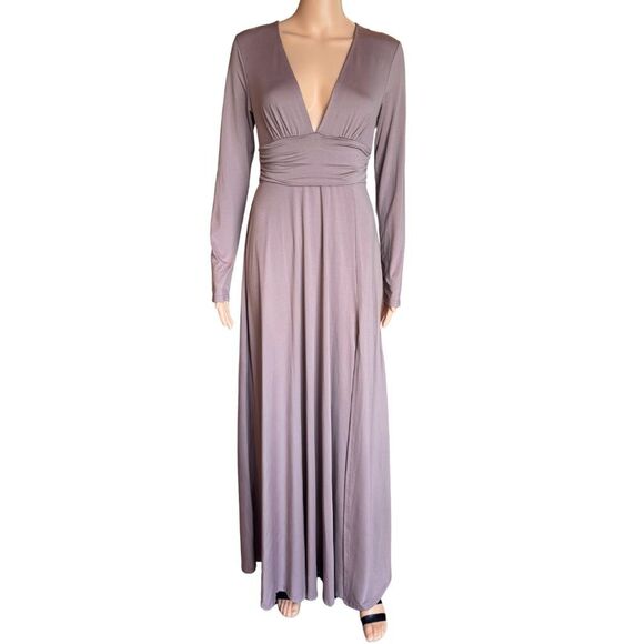 Baltic Born Mauve Arianna Long SleeveMaxi Dress Medium Bridesmaid Formal - Picture 2 of 6